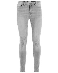Grey Ripped Skinny Jeans for Men | Men's Fashion