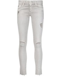 AG Jeans Ripped Ankle Length Skinny Jeans