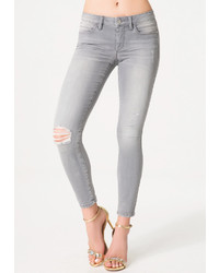 Bebe Grey Heartbreaker Jeans
