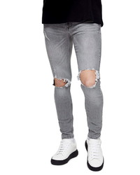 Topman Blowout Spray On Ripped Skinny Jeans
