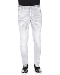 DSQUARED2 Cool Guy Distressed Skinny Jeans Gray