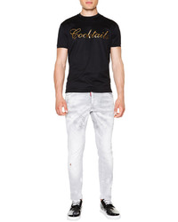 DSQUARED2 Cool Guy Distressed Skinny Jeans Gray