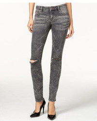 KUT from the Kloth Diana Ripped Skinny Jeans Grey Wash