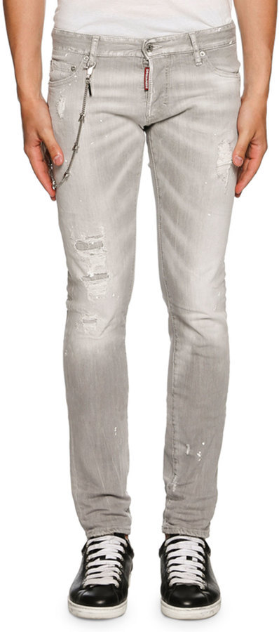 dsquared2 distressed skinny jeans