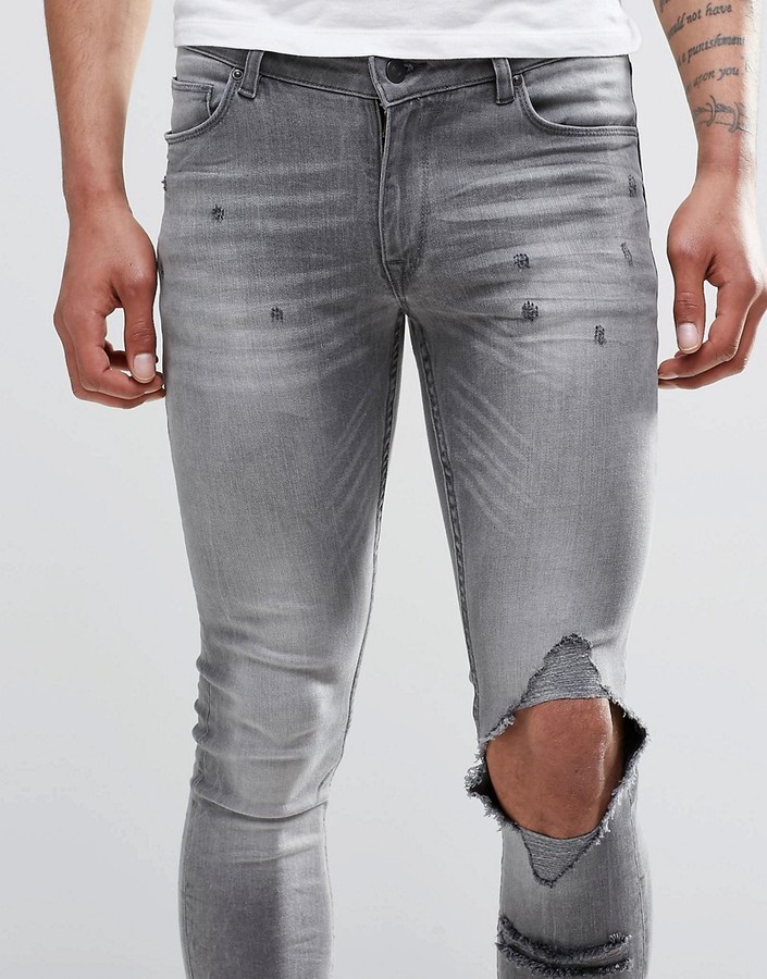 Super Skinny Jeans With All Over Rips