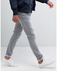 Hoxton Denim Jeans Gray Rip And Repair Skinny