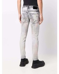 DSQUARED2 Mid Rise Graffiti Print Straight Leg Jeans