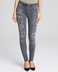 3x1 Mid Rise Skinny Jeans In Grey Shredder