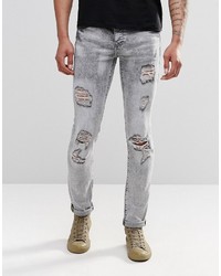 Sixth June Skinny Jeans With Distressing