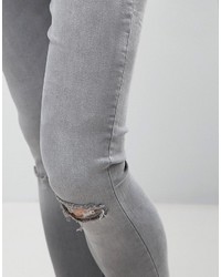 Ringspun Super Skinny Jeans With Knee Rips