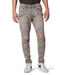 Hudson Jeans The Blinder Biker V2 Skinny Jeans In Sprayed Grey At Nordstrom