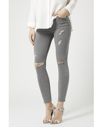 Gray ripped skinny jeans – Global fashion jeans collection