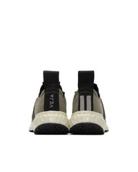 Rick Owens Grey Veja Edition V Knit Sneakers