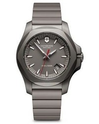 Victorinox Swiss Army Round Rubber Strap Analog Titanium Watch