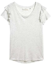 H&M Jersey Top With Ruffles