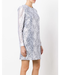 MSGM Lace Ruffle Back Mini Dress