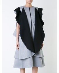 Robert Wun Contrast Ruffle Dress