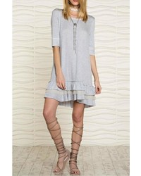 Easel French Terry Ruffle Dress