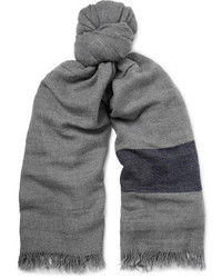 Begg Co Rona Fringed Striped Cashmere Scarf