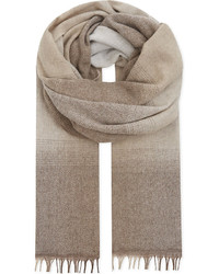 Brunello Cucinelli Blended Hue Wool Cashmere Scarf