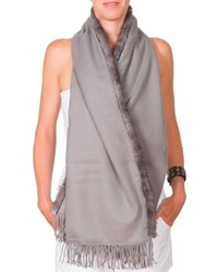 Claire Florence Grey Mink Travel Wrap