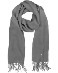 Mila Schon Gray Wool And Cashmere Stole