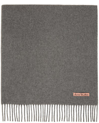 Acne Studios Grey Wool Oversized Scarf