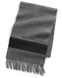 Hudsons Bay Company Grey Stripe Wool Scarf