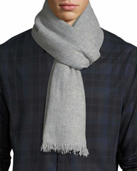 Neiman Marcus Lightweight Cashmere Scarf With Side Tipping
