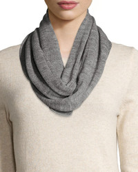 Portolano Merino Wool Infinity Scarf Medium Gray
