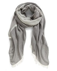 Nordstrom Colorblock Scarf Grey One Size One Size