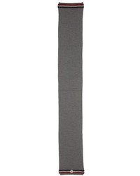 Moncler Reversible Cashmere Logo Scarf Gray