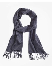 Brooks Brothers Saxxon Wool Scarf With Fringe