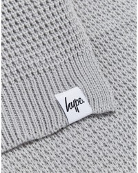 Hype Scarf In Gray Waffle Knit