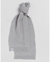 Hype Scarf In Gray Waffle Knit