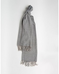 Esprit Scarf With Two Tone Knit In Gray