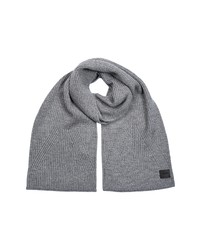 AllSaints Traveling Ribbed Scarf In Grey Marled At Nordstrom