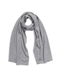Nordstrom Wool Cashmere Scarf In Grey Heather At