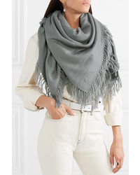 Isabel Marant Zila Fringed Cashmere And Wool Blend Scarf