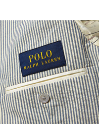 Polo Ralph Lauren Blue Morgan Unstructured Cotton Seersucker Blazer
