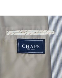 Chaps Classic Fit Blue Striped Seersucker Sport Coat