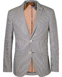 Etro Striped Cotton Seersucker Blazer