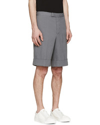 Moncler Gamme Bleu Grey Seersucker Shorts