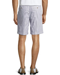 Peter Millar Seersucker Cotton Shorts Gray