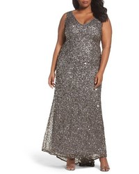 Adrianna Papell Sequin A Line Gown
