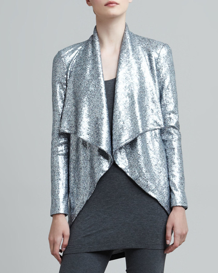 Donna Karan Sequined Cascade Collar Jacket, $593 | Last Call by Neiman  Marcus | Lookastic