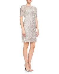 Kay Unger Sequined Sheath Dress