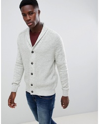 New Look Cardigan With Shawl Neck In Light Grey