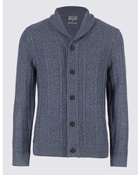 Marks and Spencer Cotton Rich Textured Cardigan
