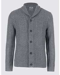 Marks and Spencer Cotton Rich Textured Cardigan